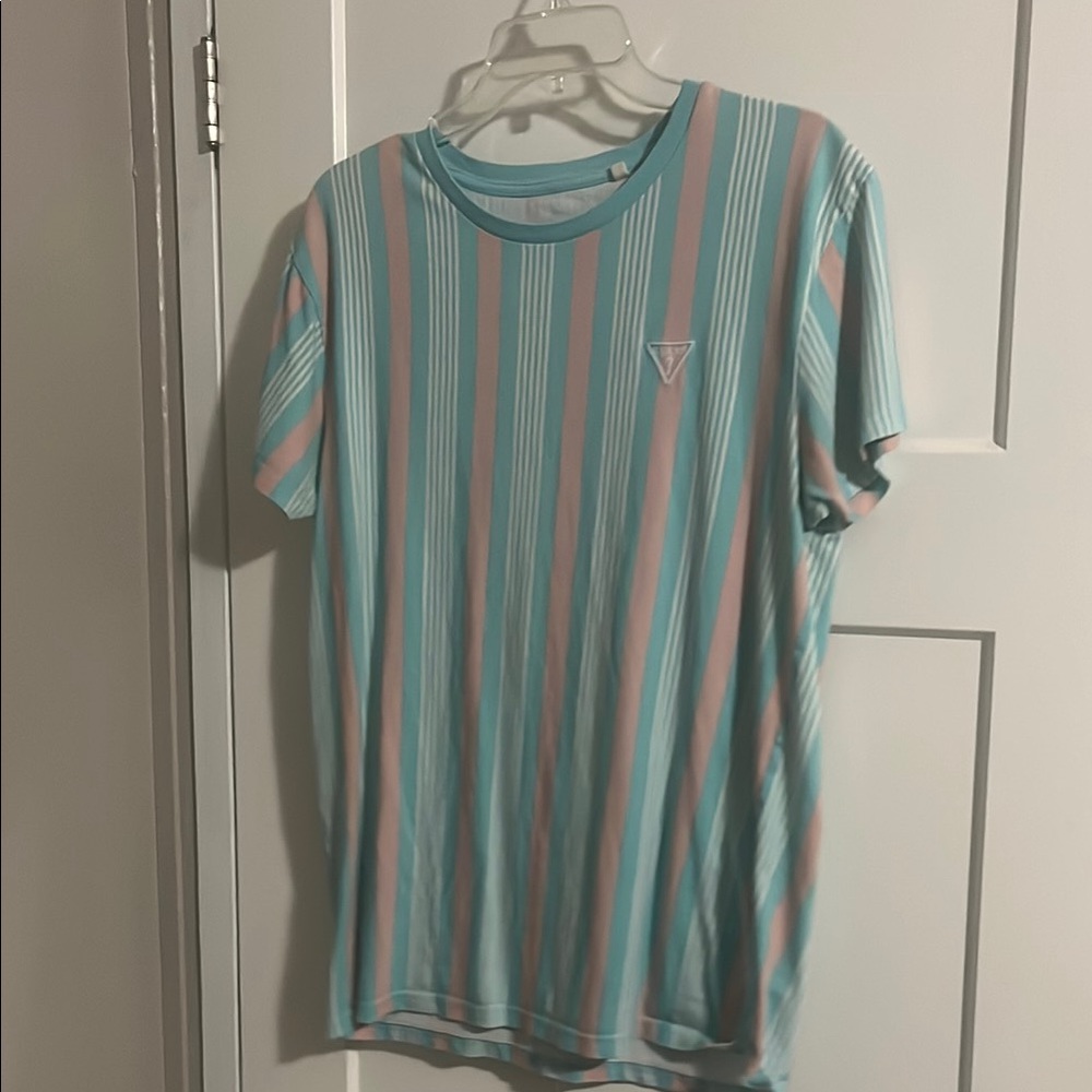 Guess Blue and Pink Short Sleeve Tee